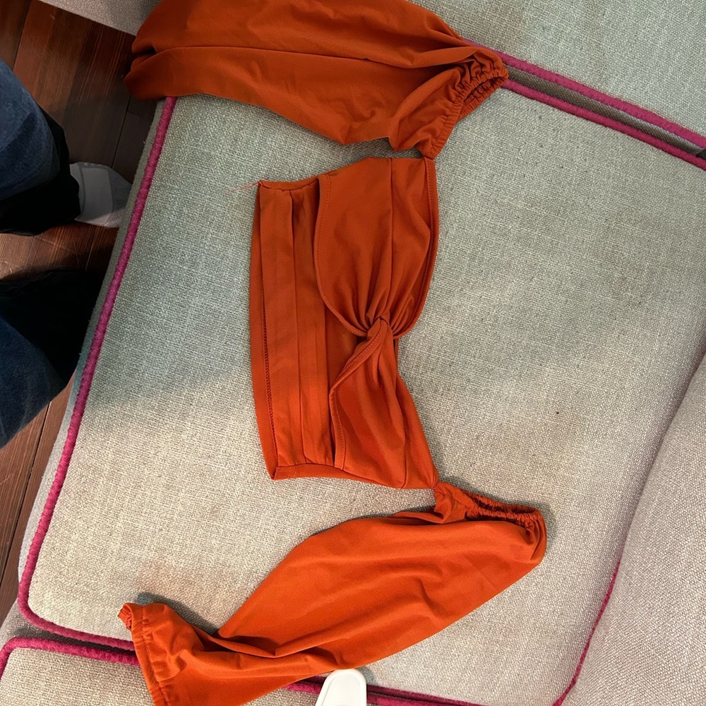 Cute orange crop top